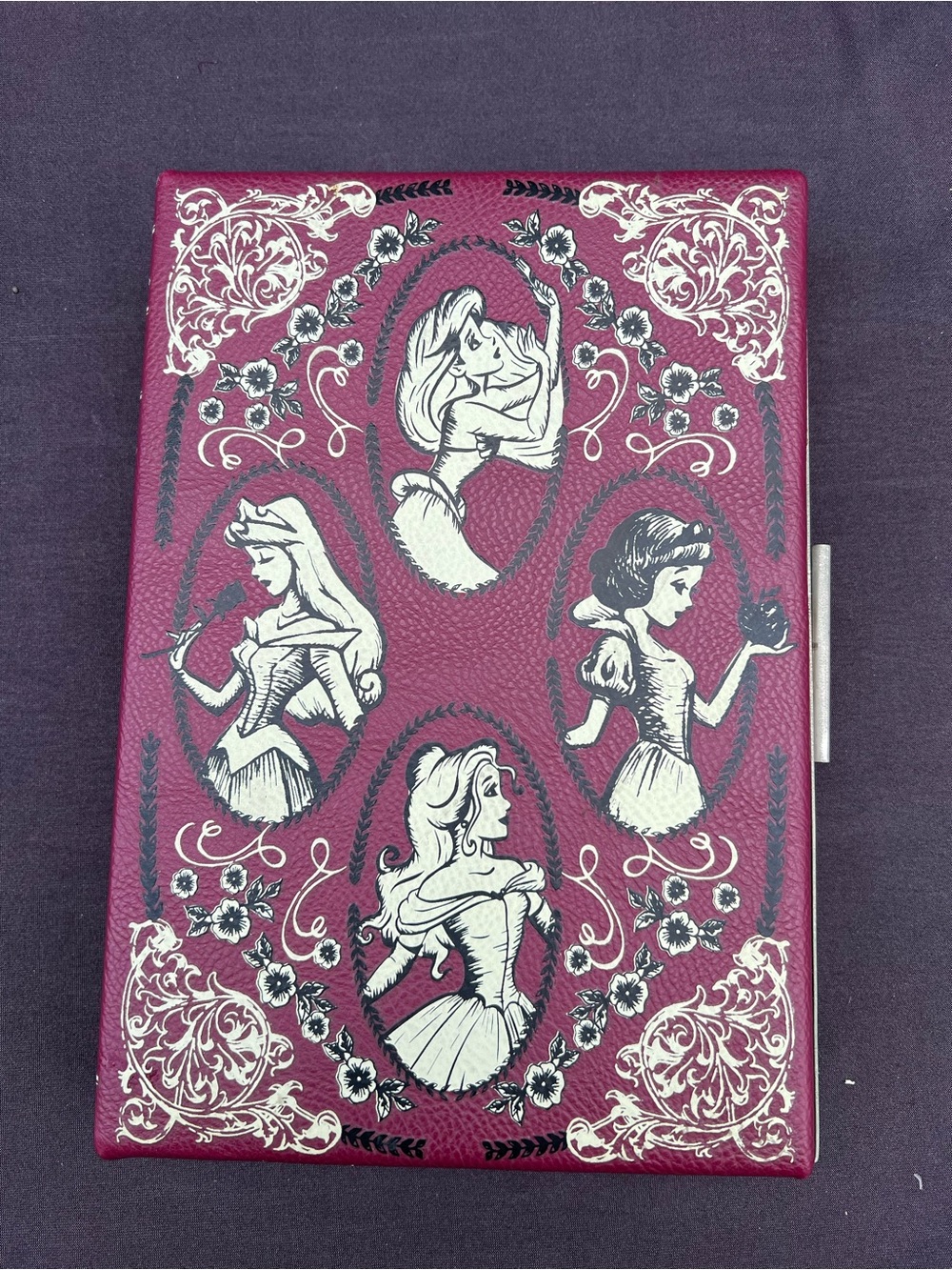 Disney princess book clutch Burgandy